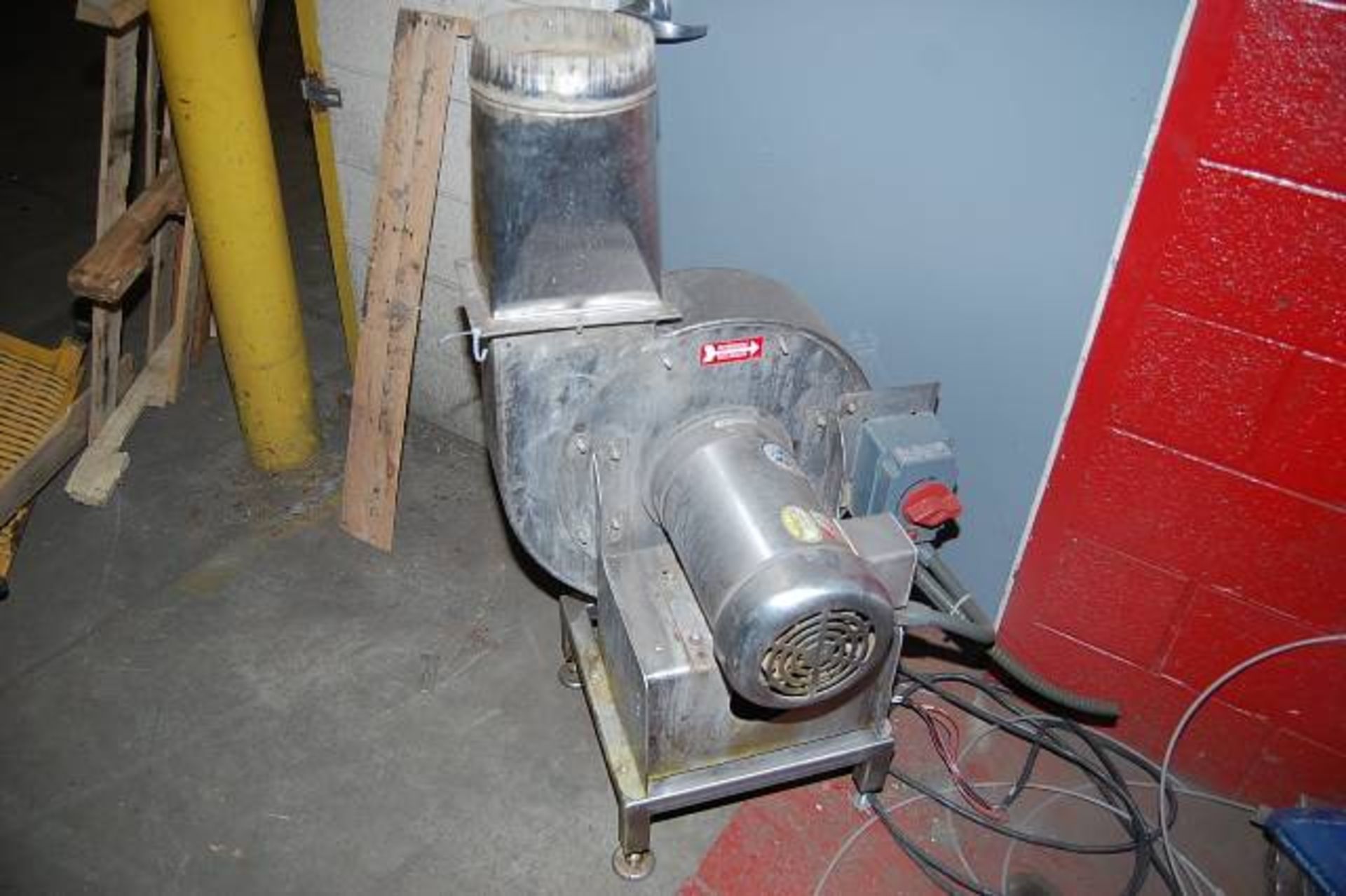 Baldor 5HP Motor and Blower Unit, Stainless Steel Design 208-230 Volt, SS Stand