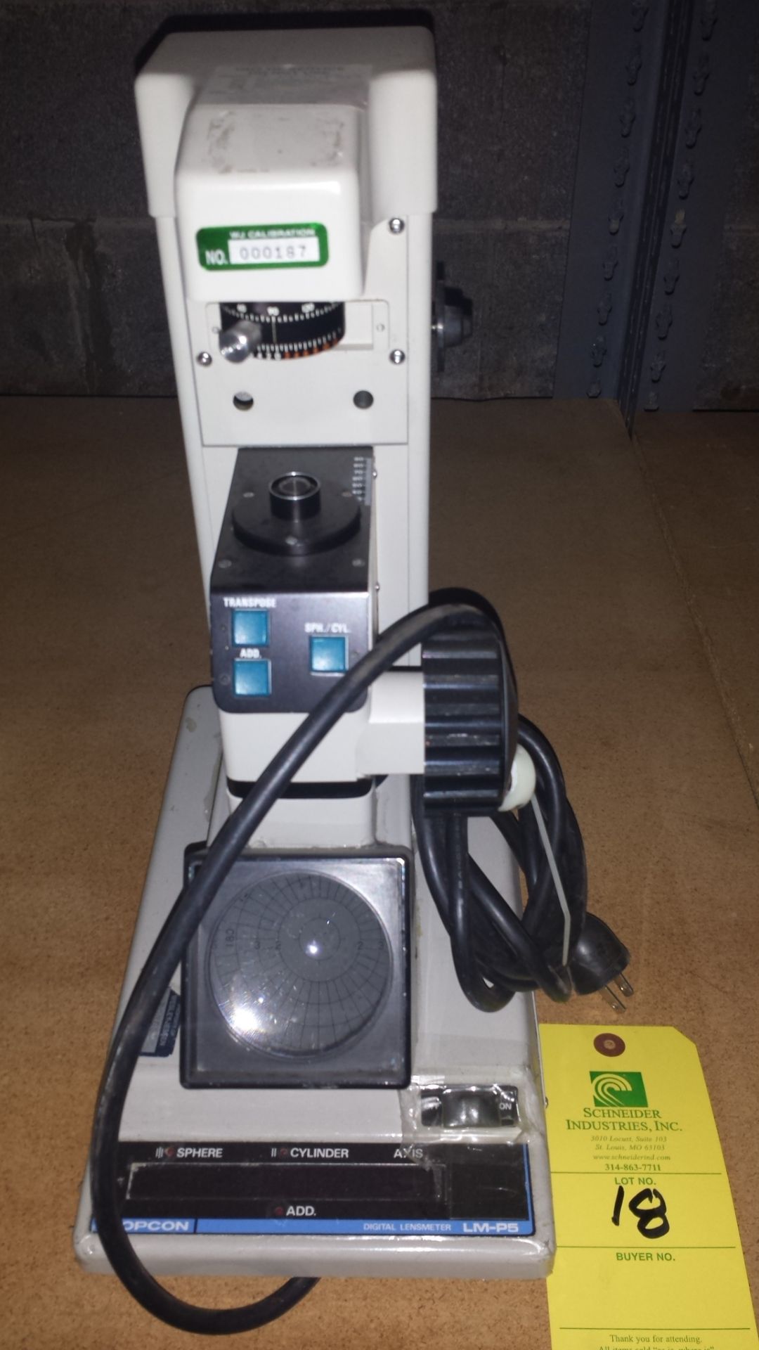 Topcon Lensemeter "Digital Projector" LM-P5