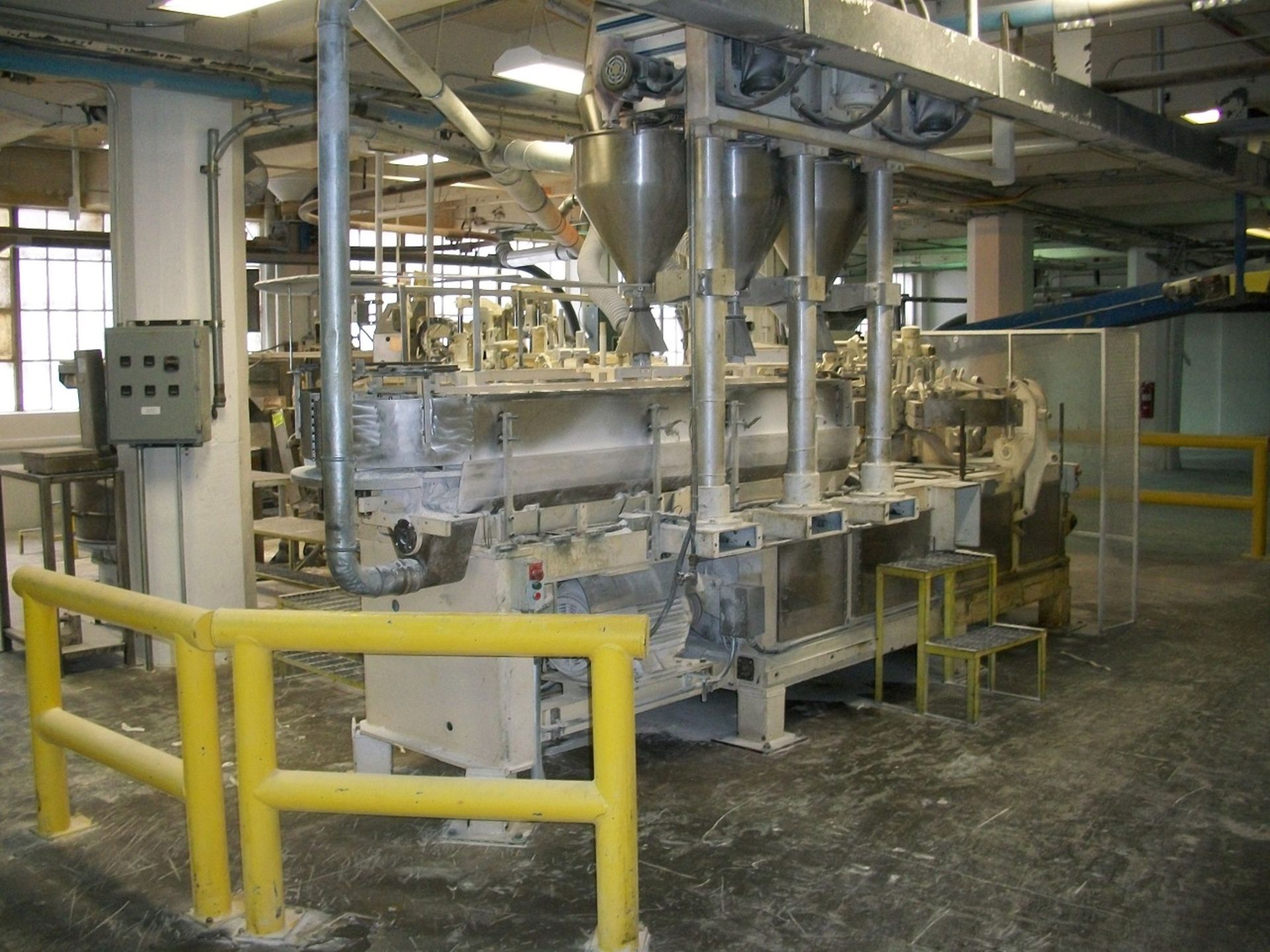 Hesser Roll Stock Machine, Form, Fill, Seal Machine using rollstock for bags, Rates of 30 bags/