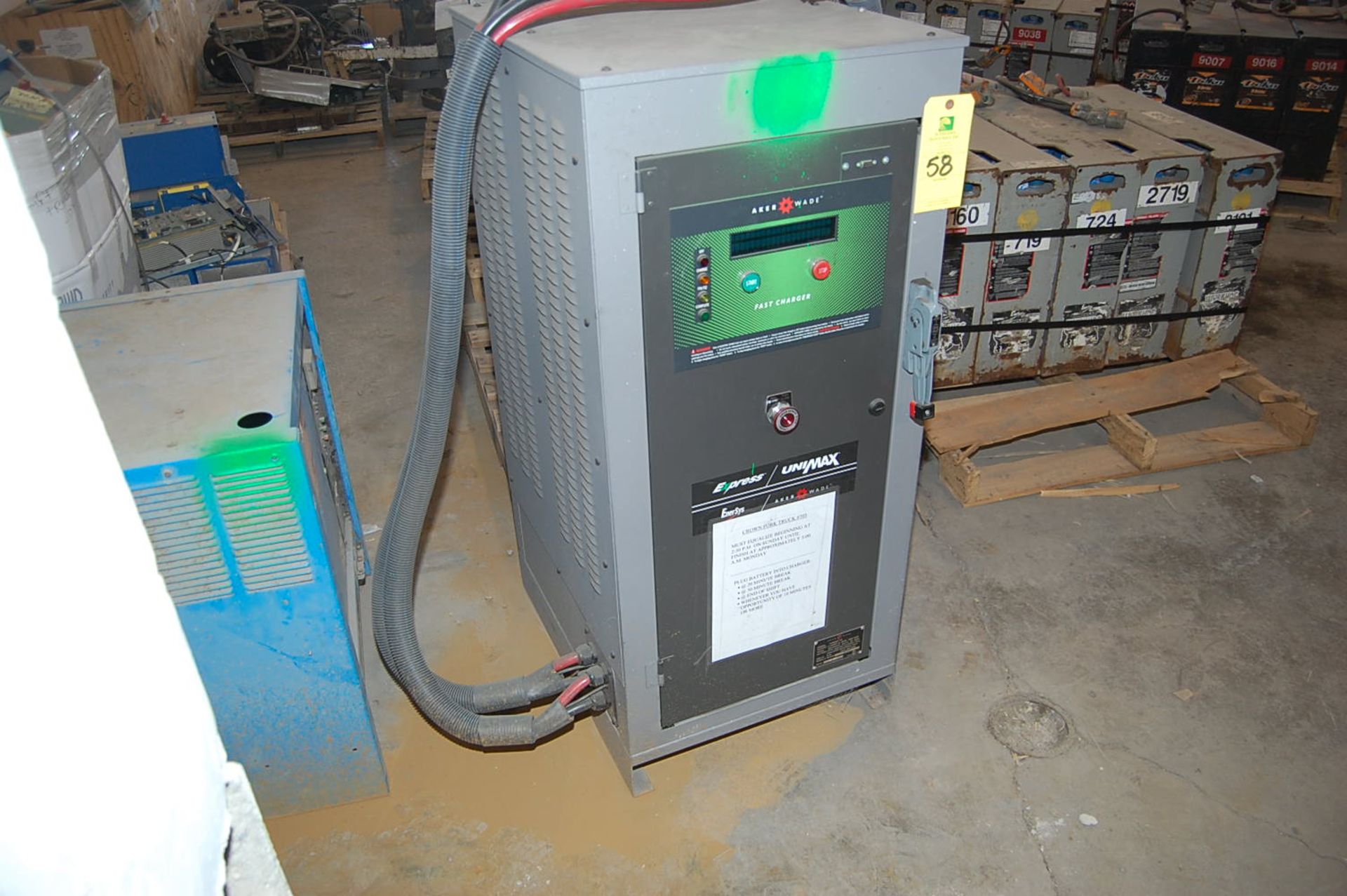 Enersys/Aker-Wade Fast Charger Electric Battery Charger, Model #Unimax 40, Output 12-80VDC/Cells 6- - Image 2 of 3
