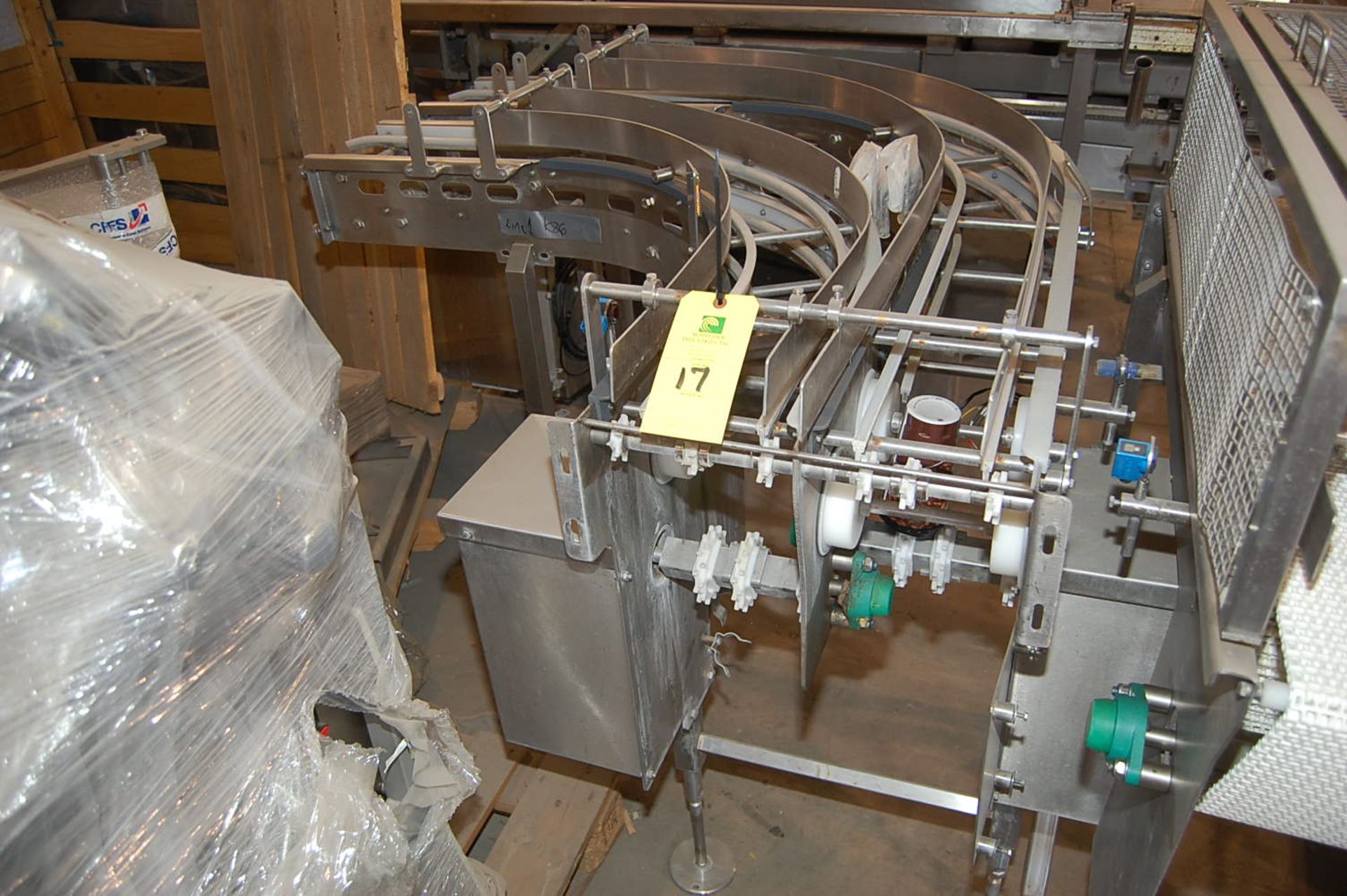 90  in. Conveyor, Fractional HP Motor, SS Control Box Cabinet Rigging fee: $50