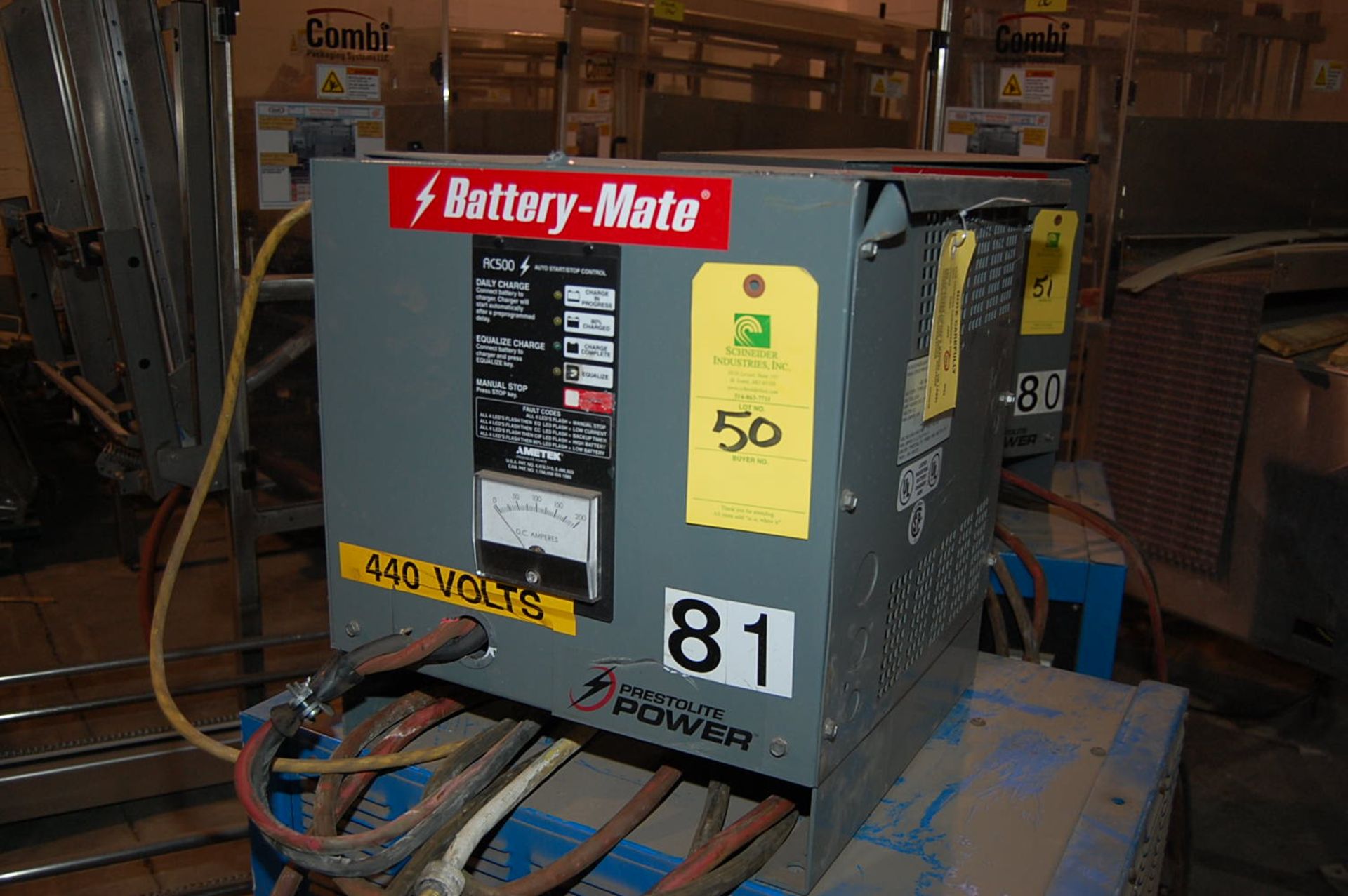 Ametek Prestolite Power Model #600M1 Electric Battery Charger, Rated 6 Cell/12 Volt Rigging fee: $