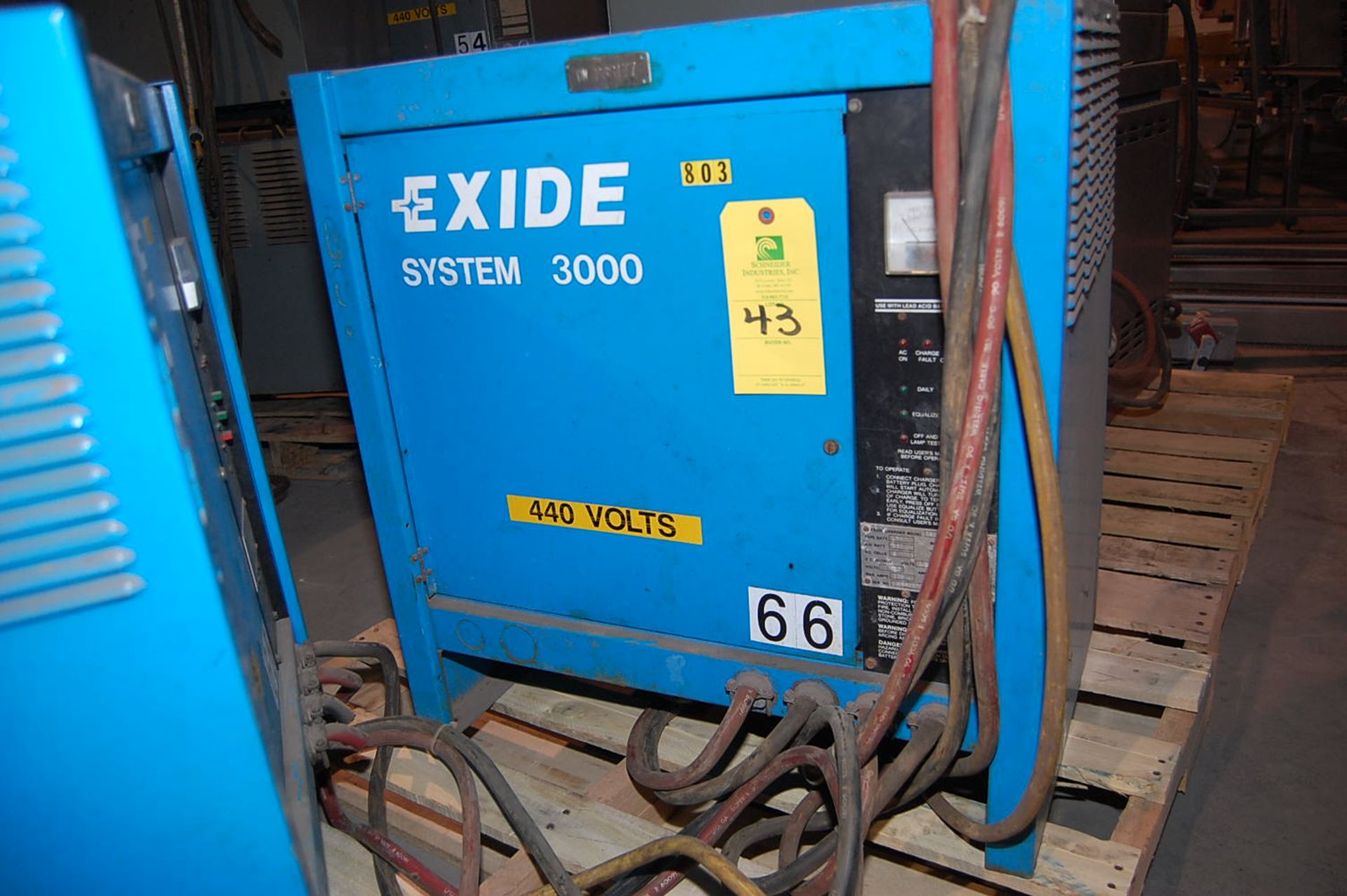 Exide System 3000 Electric Battery Charger, Rated 6 Cell/12 Volt Rigging fee: $25