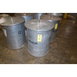 Aluminum Storage Bin, 24 in. Diameter x 29 in. Depth, Aluminum Lid