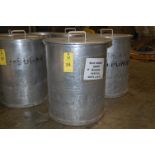 Aluminum Storage Bin, 24 in. Diameter x 29 in. Depth, Aluminum Lid