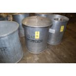 Aluminum Storage Bin, 24 in. Diameter x 29 in. Depth, Aluminum Lid