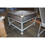 Stainless Steel Basin, 60 in. x 60 in. x 12 in. Depth, Steel 4-Wheel Base