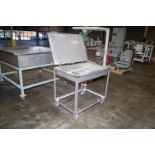 Stainless Steel Basin, 36 in. x 24 in. x 6 in. Depth, SS Lid, SS 4-Wheel Base