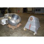 Pan-Stainless Steel Polishing Pan, 24 in. Opening/48 in. Diameter, 3 HP Gear Motor, 220/440 Volt,