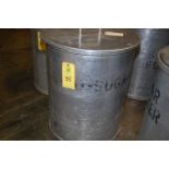 Aluminum Storage Bin, 24 in. Diameter x 29 in. Depth, Aluminum Lid