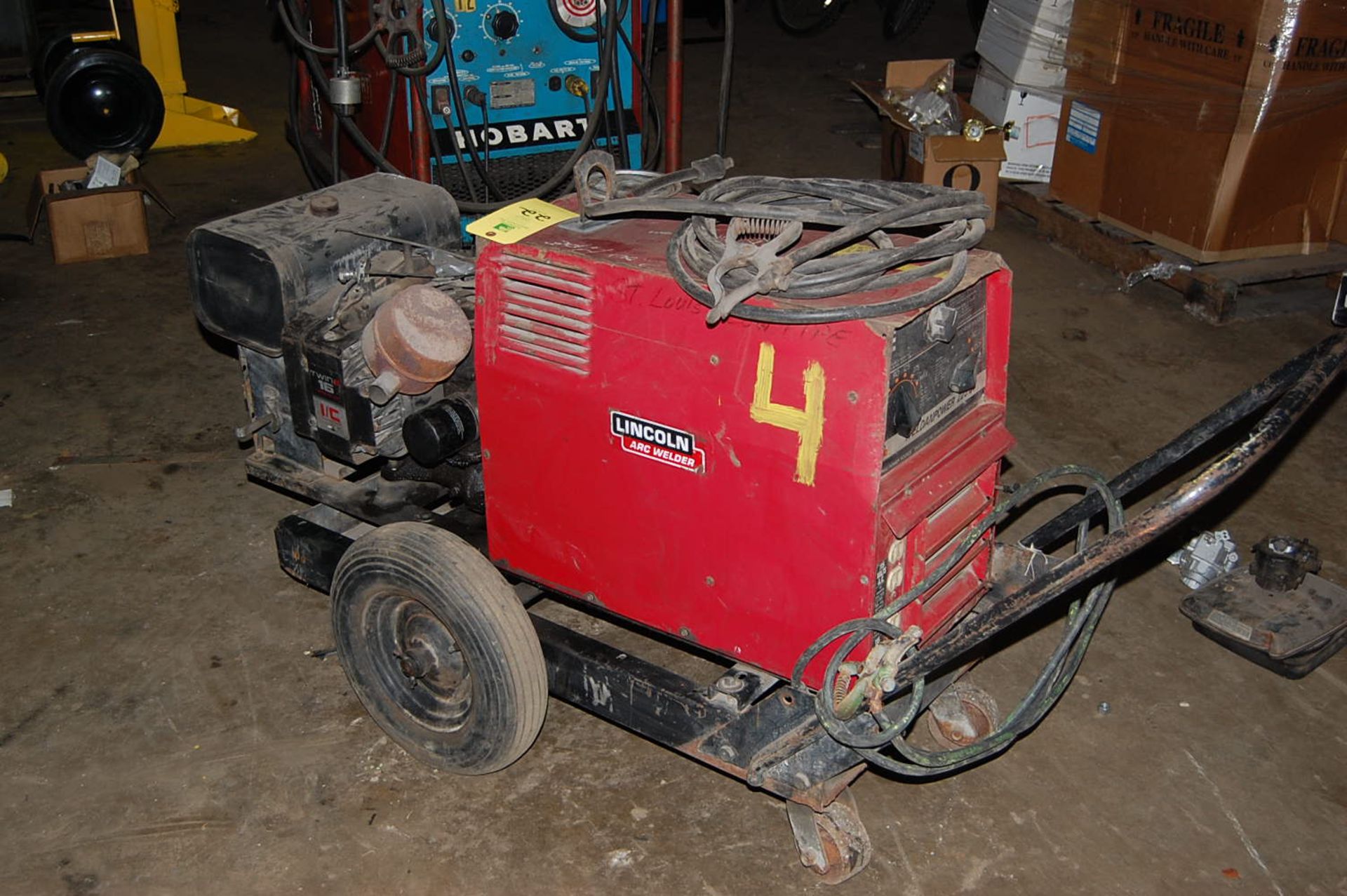 Lincoln Weldanpower 225-G7 Gasoline Operated Welder, Model #WP-225-G7, Code #9317, SN A1128701,