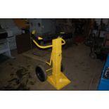Trailer Support Jack, 2-Wheel - Yellow