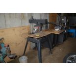 Sears/Craftsman Model #113-197802 Radial Arm Saw, 10 in. Diameter Blade, Steel 4-Wheel Base, Motor &