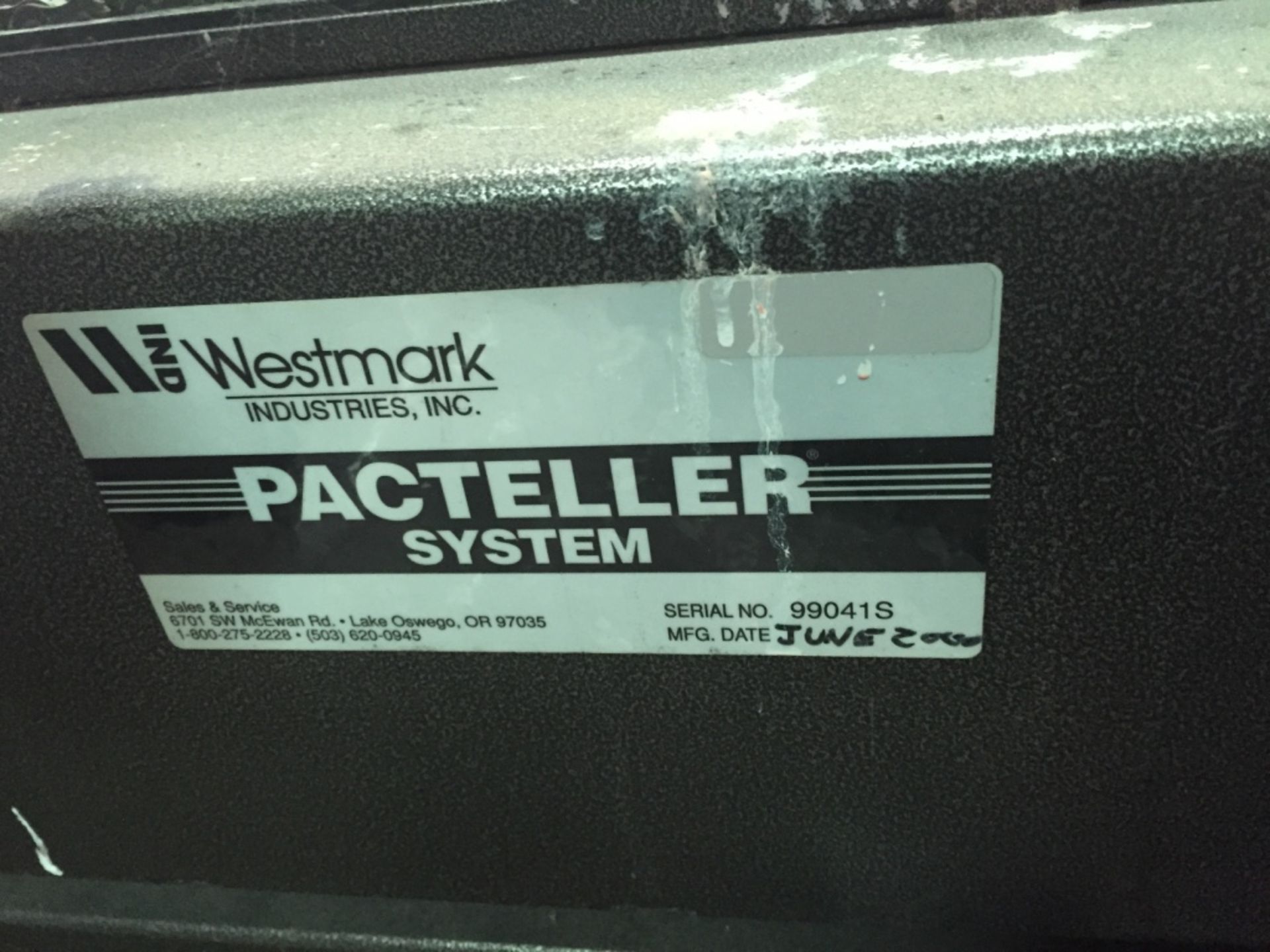 Westmark Pacteller Systems Checkweigher S/N 99041S - Image 4 of 4