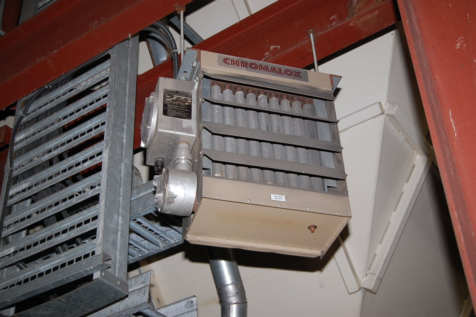 (2) Chromalox Model #201 Series Electric Heaters Suspended from Mezzanine. __$197___USD Rigging