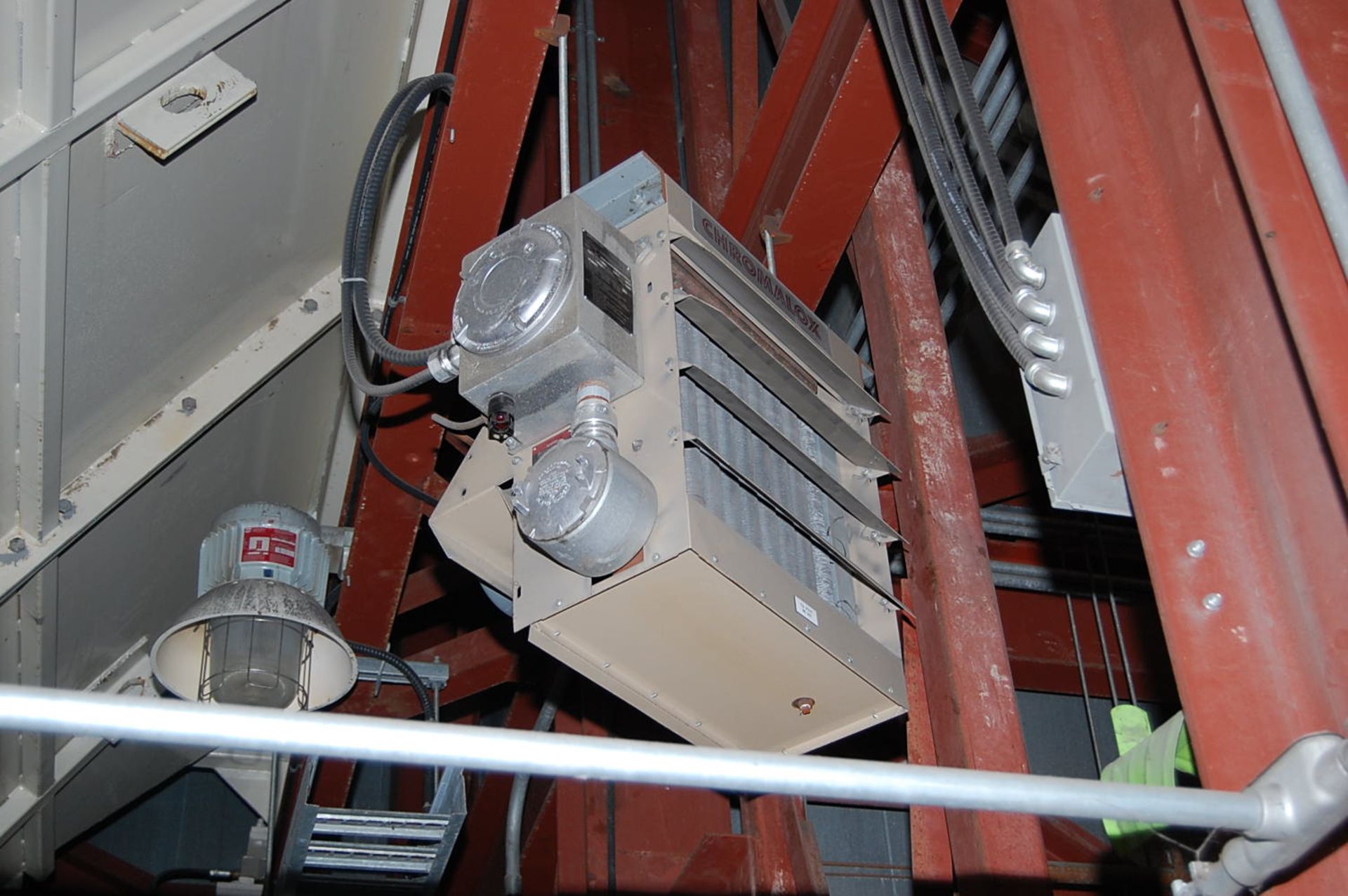(2) Chromalox Model #201 Series Electric Heaters Suspended from Mezzanine. __$197___USD Rigging - Image 2 of 2