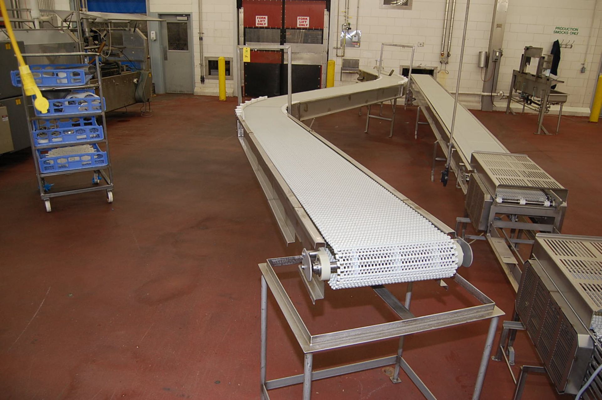 Conveyor - Stainless Steel Frame Belt Conveyor, 18 in Wide, Interlock Belt, Approx. 36 ft. Length, - Image 2 of 2