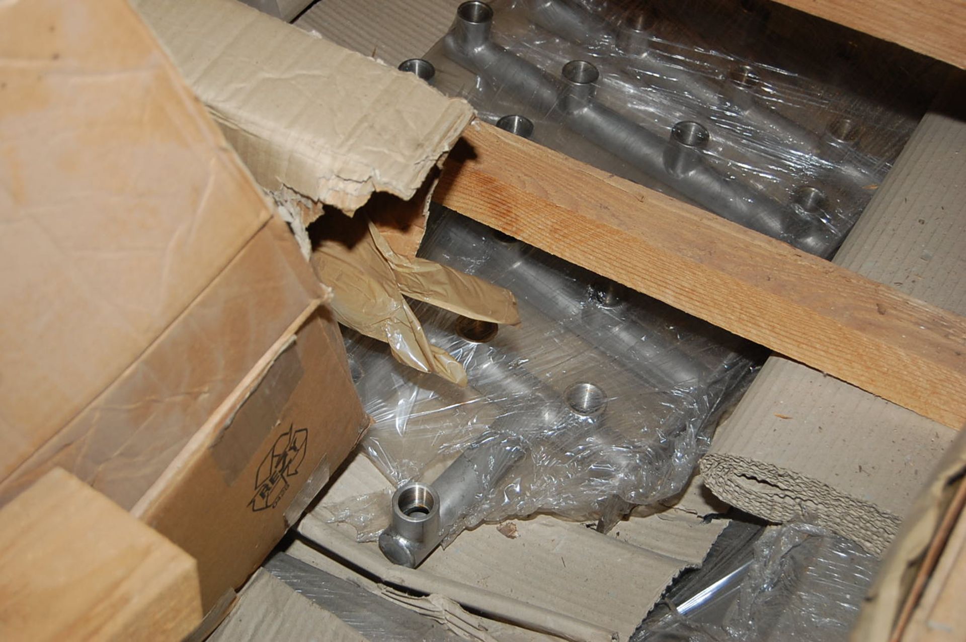 Crate - SS Parts & Components, Assorted Plugs, Washers, Stainless Steel Clamps - Rigging Fee $50, I - Image 3 of 3