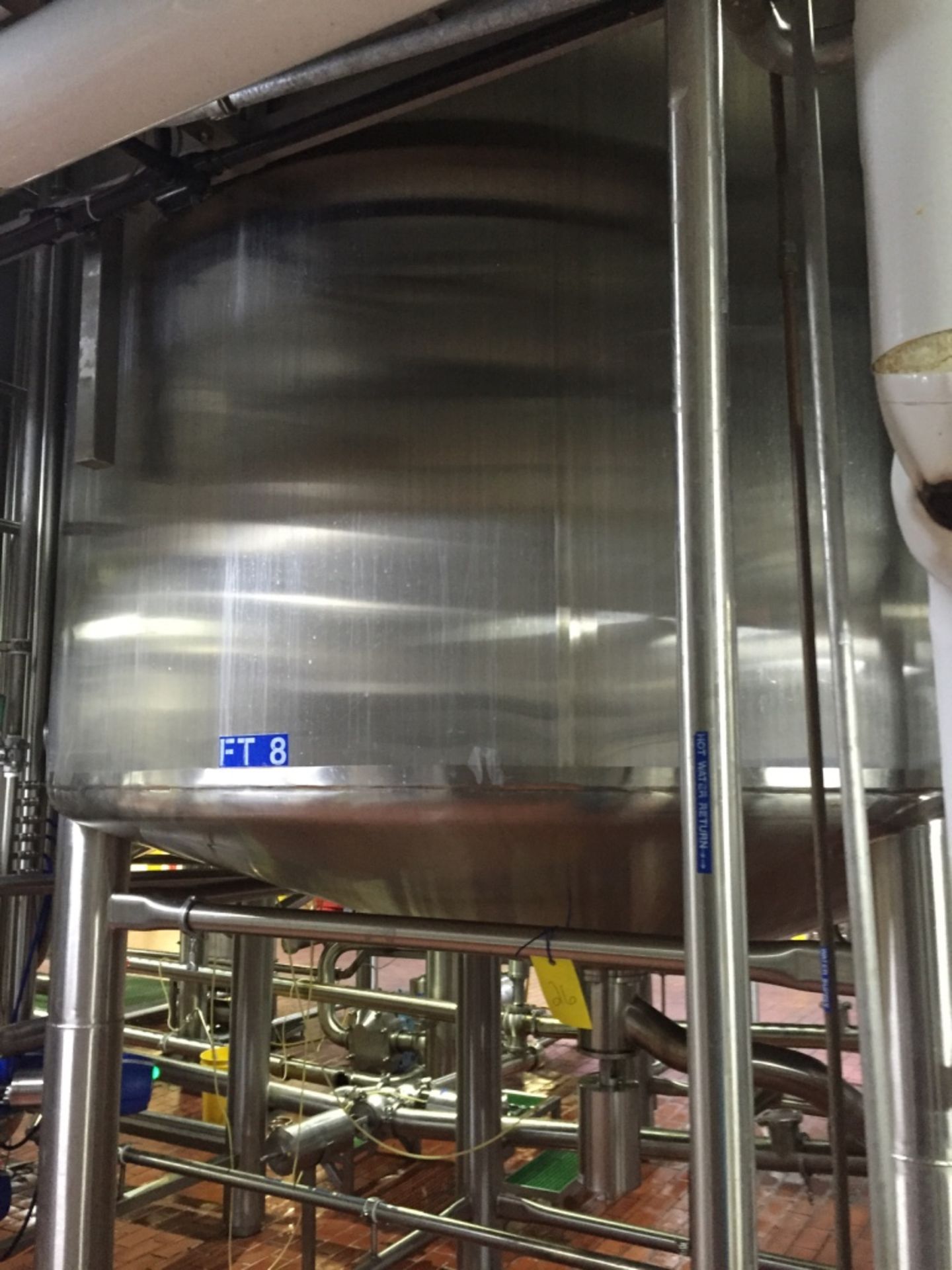 Feldmeier 4000 Gallon Stainless Fermentation Tank S/N E-1275-06 TANK # FT8 - Rigging Fee $600, If