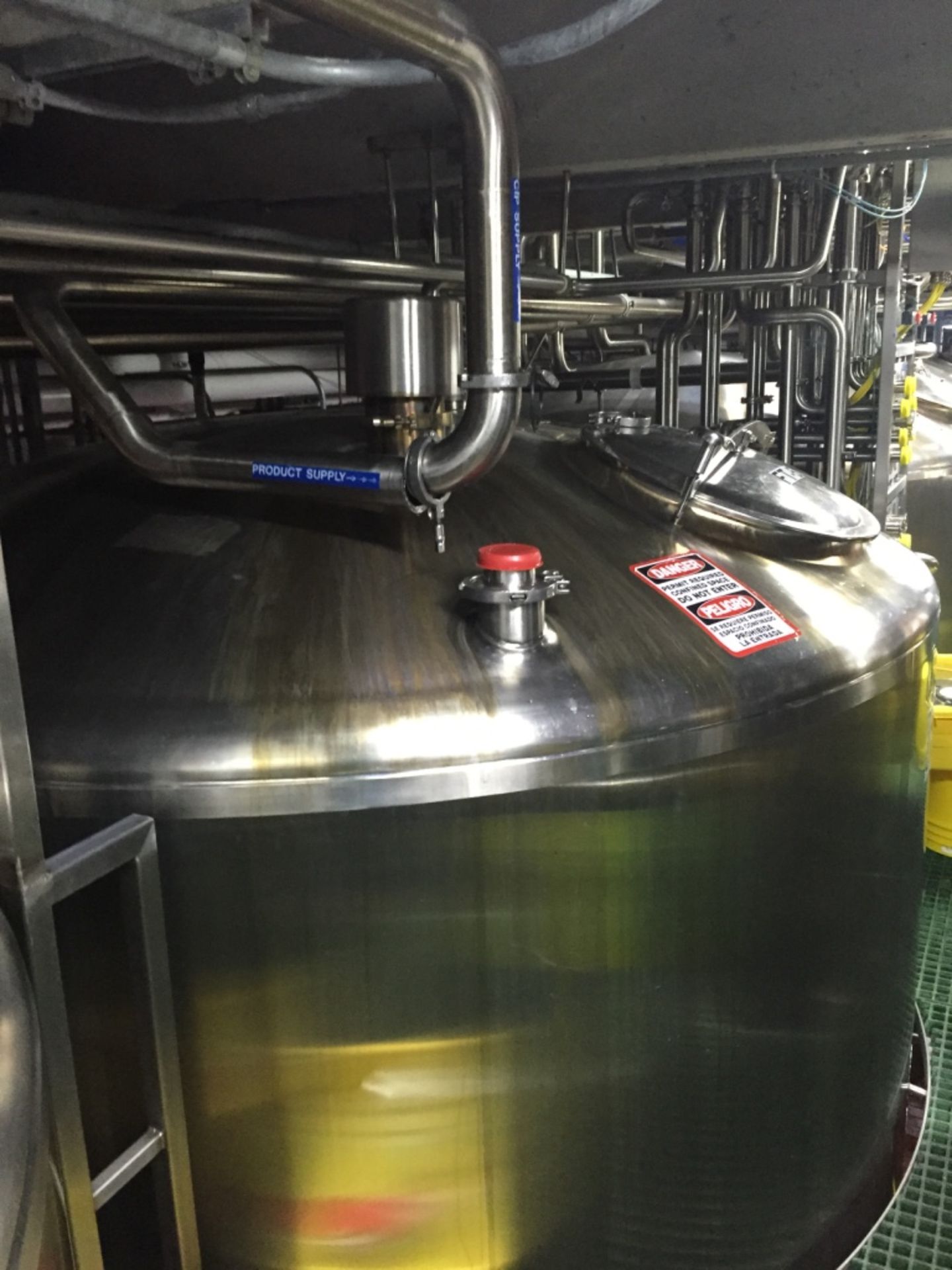 Feldmeier 4000 Gallon Stainless Fermentation Tank S/N E-497-08 TANK # FT5 - Rigging Fee $600, If - Image 2 of 4
