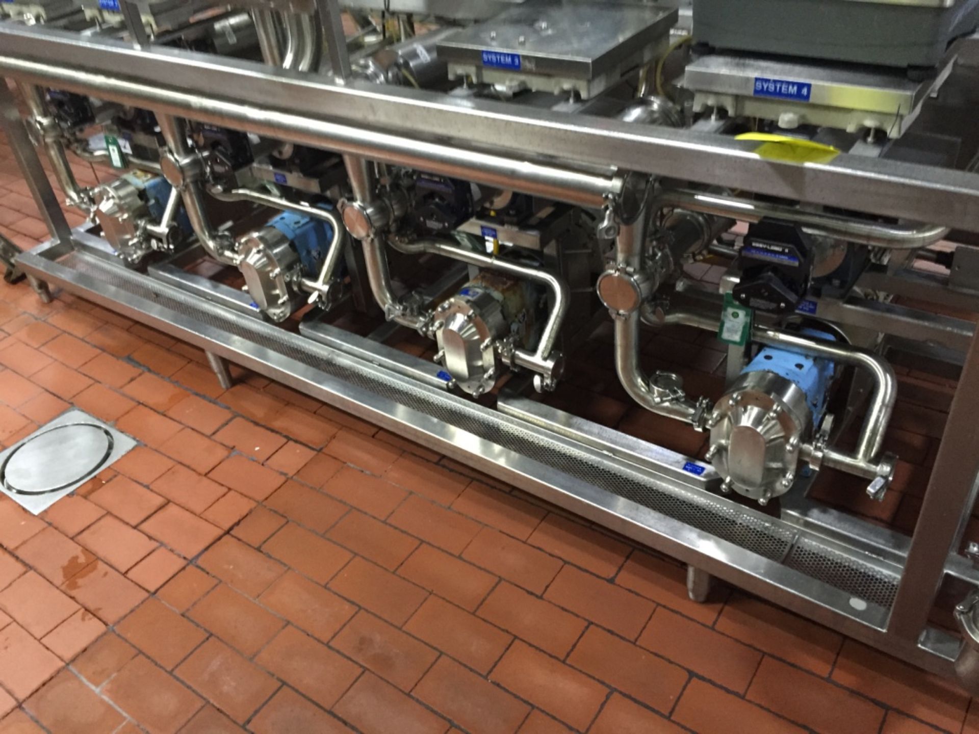 Flavor Skid Includes 4 Waukesha Pumps, 4 Bench Scales, Flowplate, 4 Micromotion Flo Valves, - Riggin - Image 2 of 8