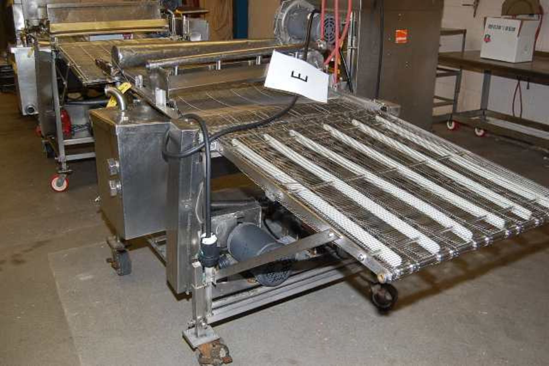 Batter Applicator w/Motorized SS Wire Belt Conveyor, 34 in. Wide x 92 in. Length, Includes Blower, - Image 2 of 2