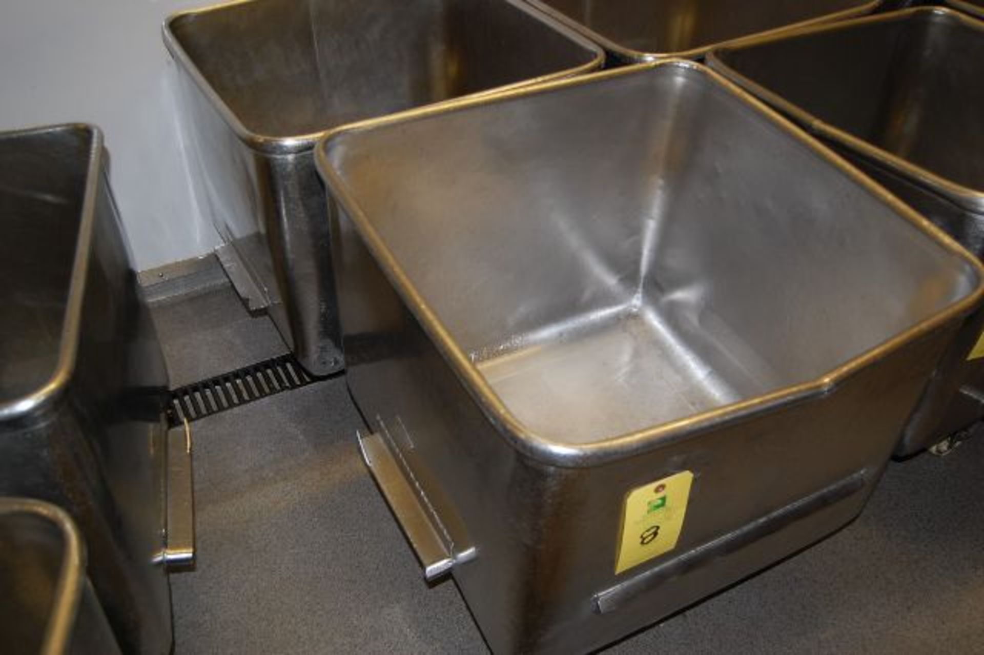 (2) 4-Wheel Meat Carts, 25 in. x 25 in. x 20 in.