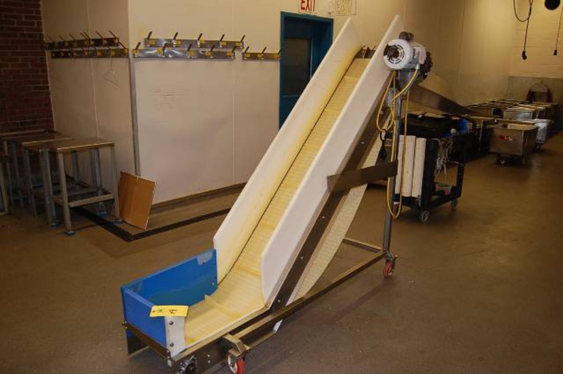 Motorized Incline Conveyor, 84 in. Length, SS Frame, 1/2 HP, 115/208-230 Volt