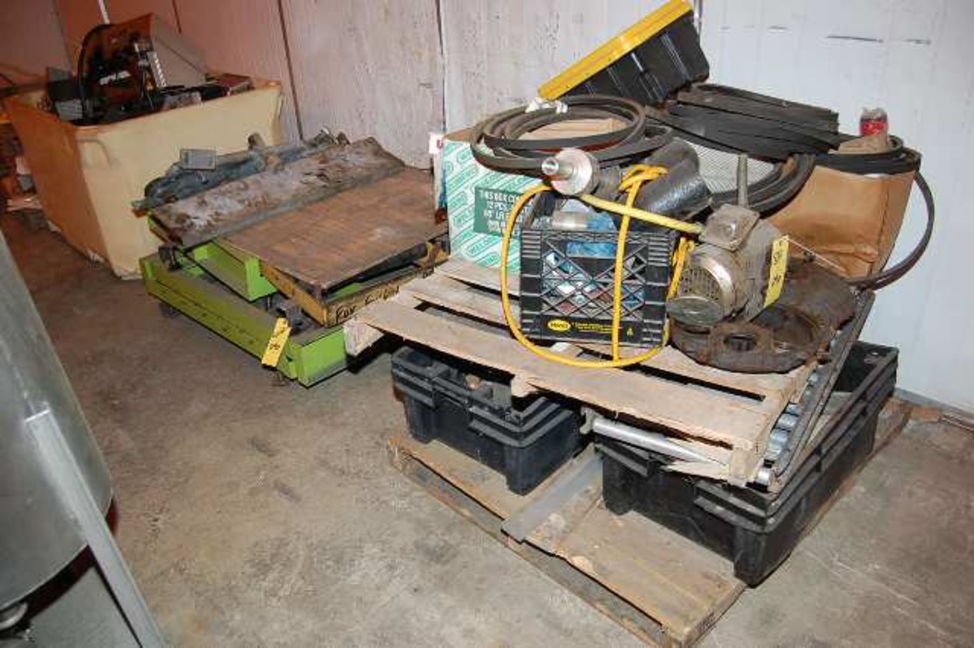 Plant Support, (2) Pallets Belts, Parts, Components, Assorted