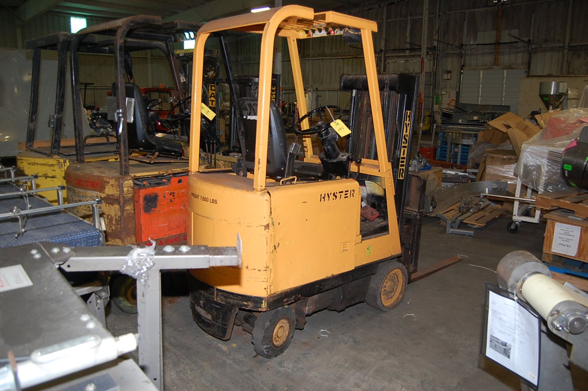 Hyster Electric Fork Lift, 36 Volt Battery, Approx. 2500 lbs. Capacity, Solid Tires, Rops - RIGGING - Image 2 of 2