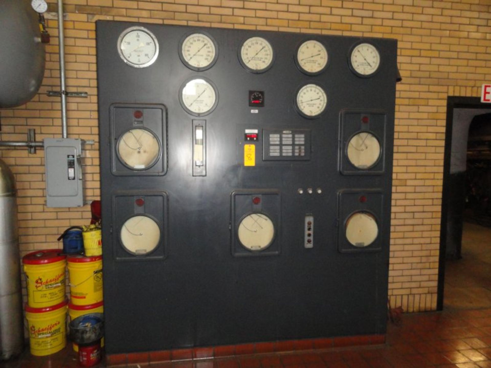 Turbine generator monitoring panel, (Wire to be clipped 6" from outside panel)