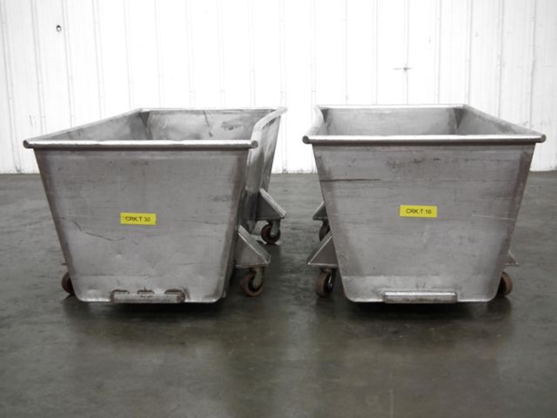 Two 390 Gallon Dough Troughs  - RIGGING AND HANDLING FEES: $210