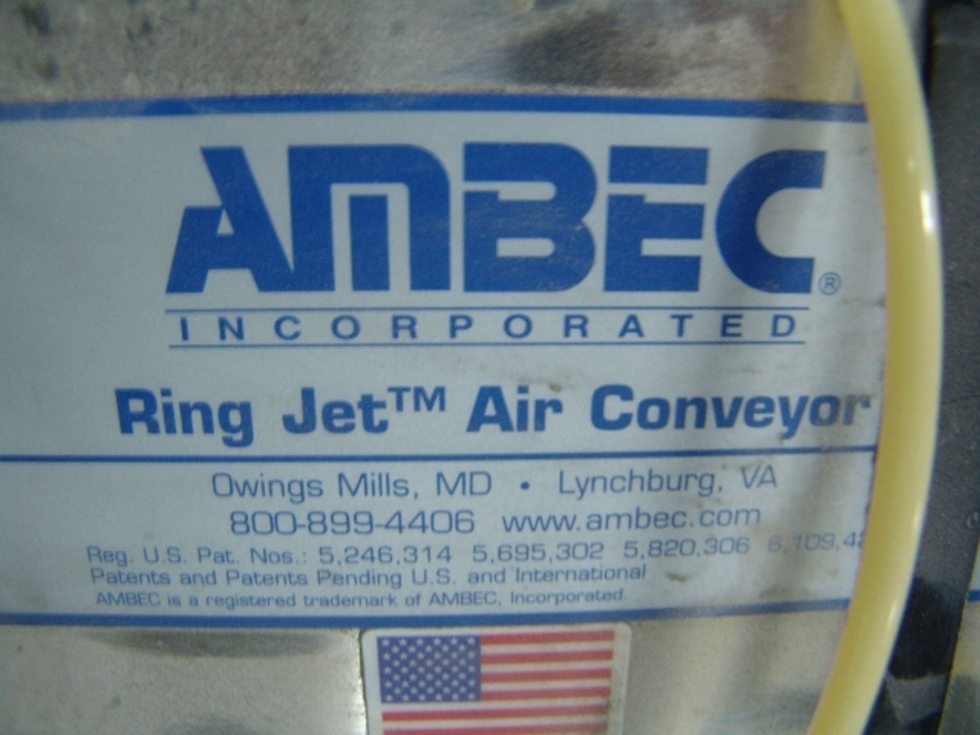 Ambec Air Conveyor for PET Bottles  - RIGGING AND HANDLING FEES: $290 - Image 8 of 9