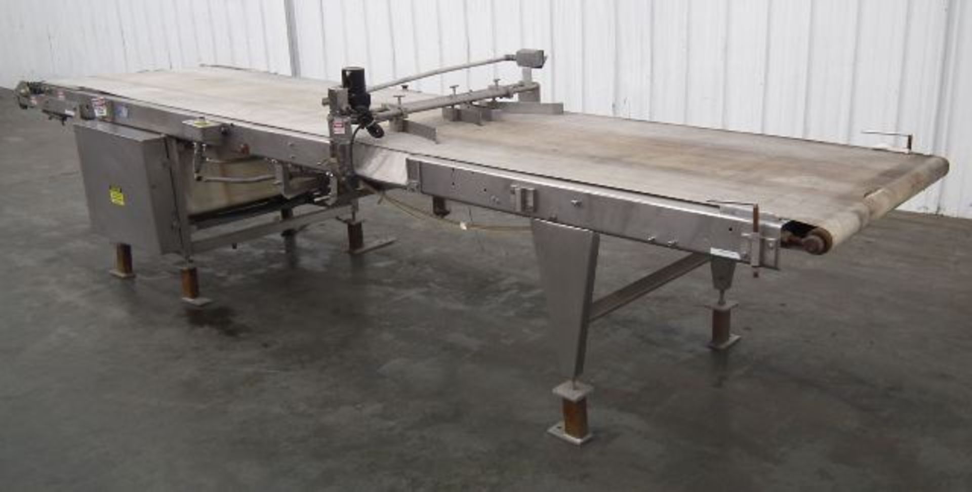 Moline Product Belt Conveyor with Laning Conveyors  - RIGGING AND HANDLING FEES: $380