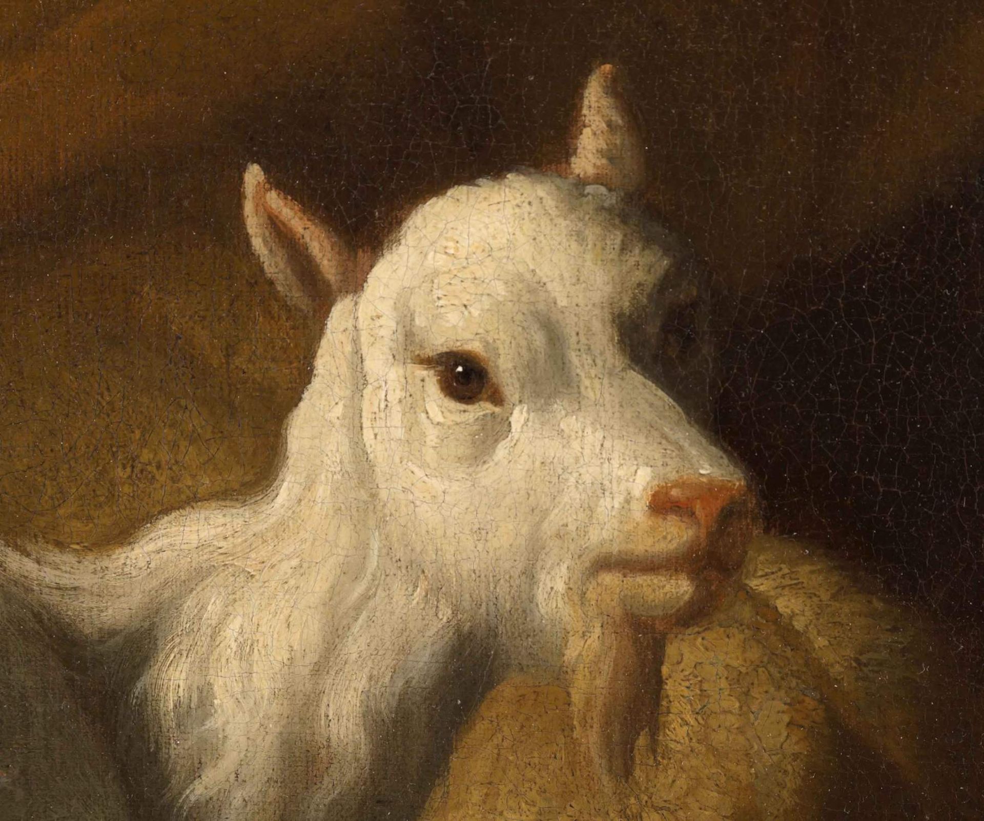Londonio, Francesco 
(1723 Mailand 1783)
zugeschrieben
Ziegen und Schafe. Öl auf Leinwand. 73,5x92 - Bild 3 aus 6