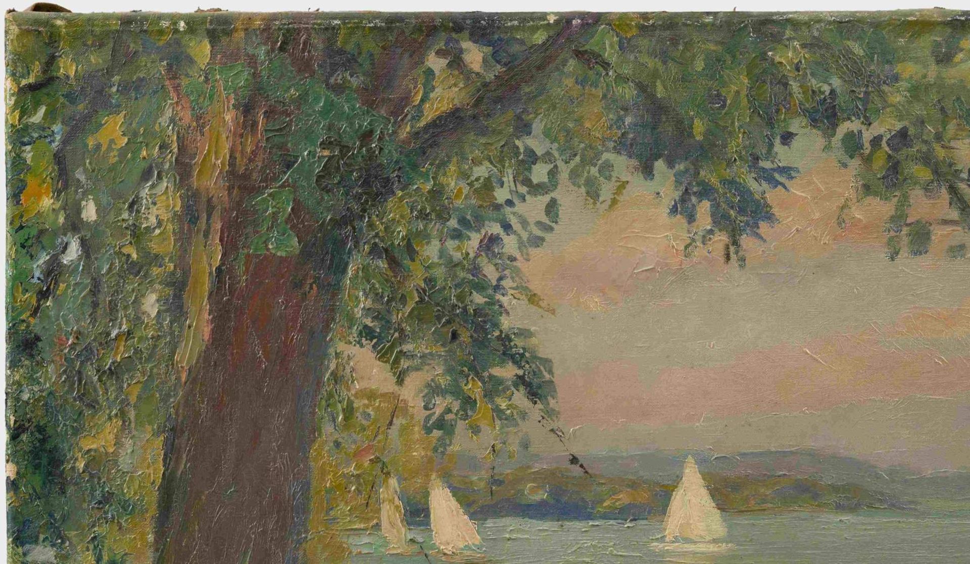 Cucuel, Edward 
(San Francisco 18751954 Pasadena)
Am Starnberger See. Um 1930. Öl auf Leinwand. - Bild 4 aus 7