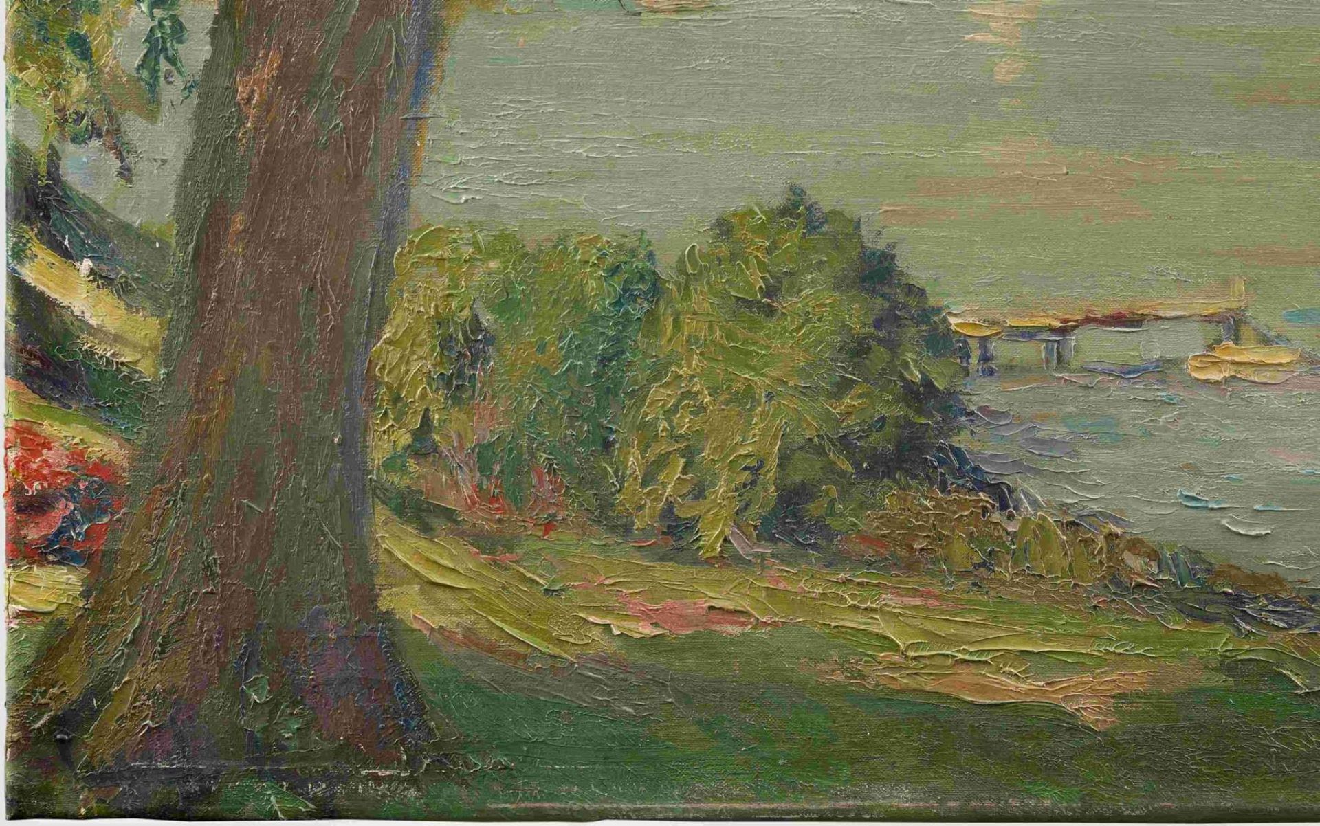 Cucuel, Edward 
(San Francisco 18751954 Pasadena)
Am Starnberger See. Um 1930. Öl auf Leinwand. - Bild 6 aus 7