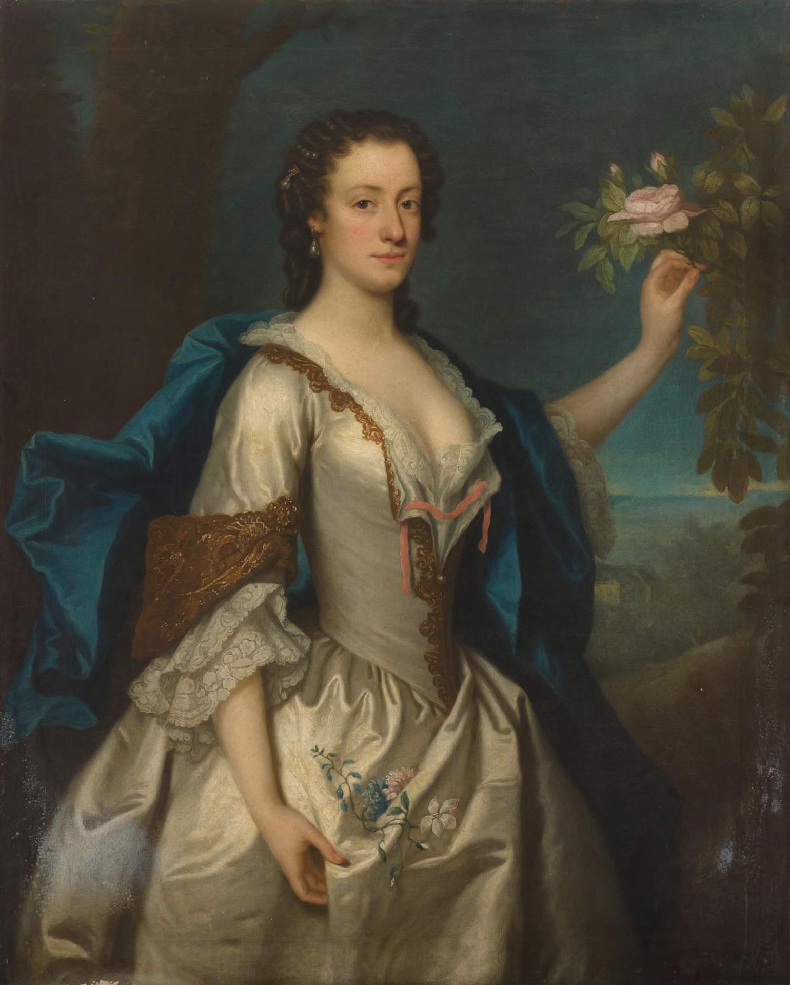 Ramsay, Allan 
(Edinburgh 17131784 Dover)
Umkreis
Portrait einer jungen Dame. Öl auf Leinwand.