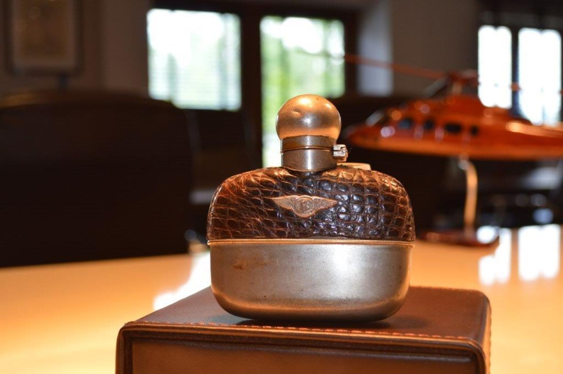 A wonderful Bentley hip flask that is thought to have been provided as a gift with the delivery of a - Image 2 of 4