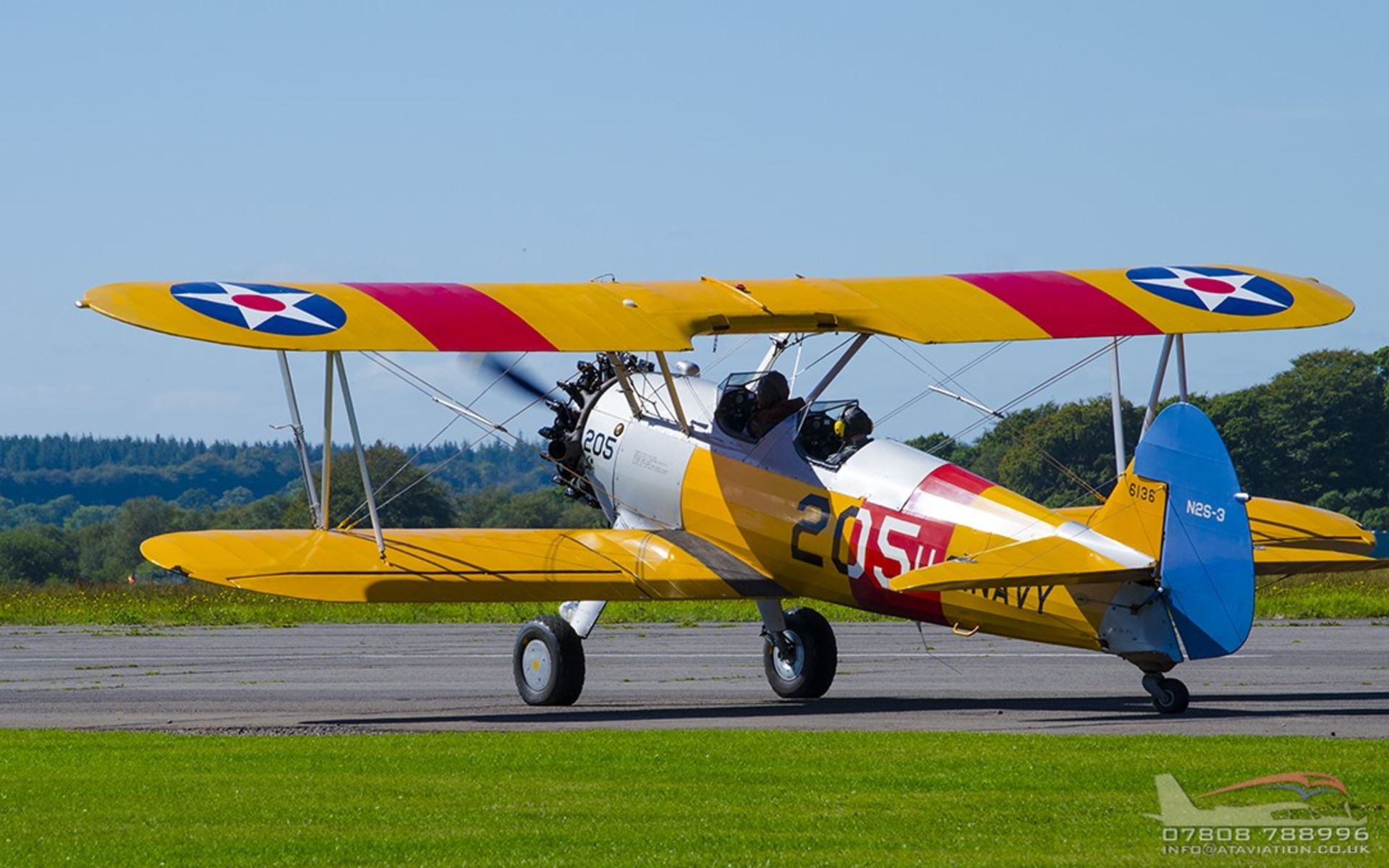 This Beautiful Boeing Stearman was Built 1942 and is painted in US Navy coloursa truly lovely
