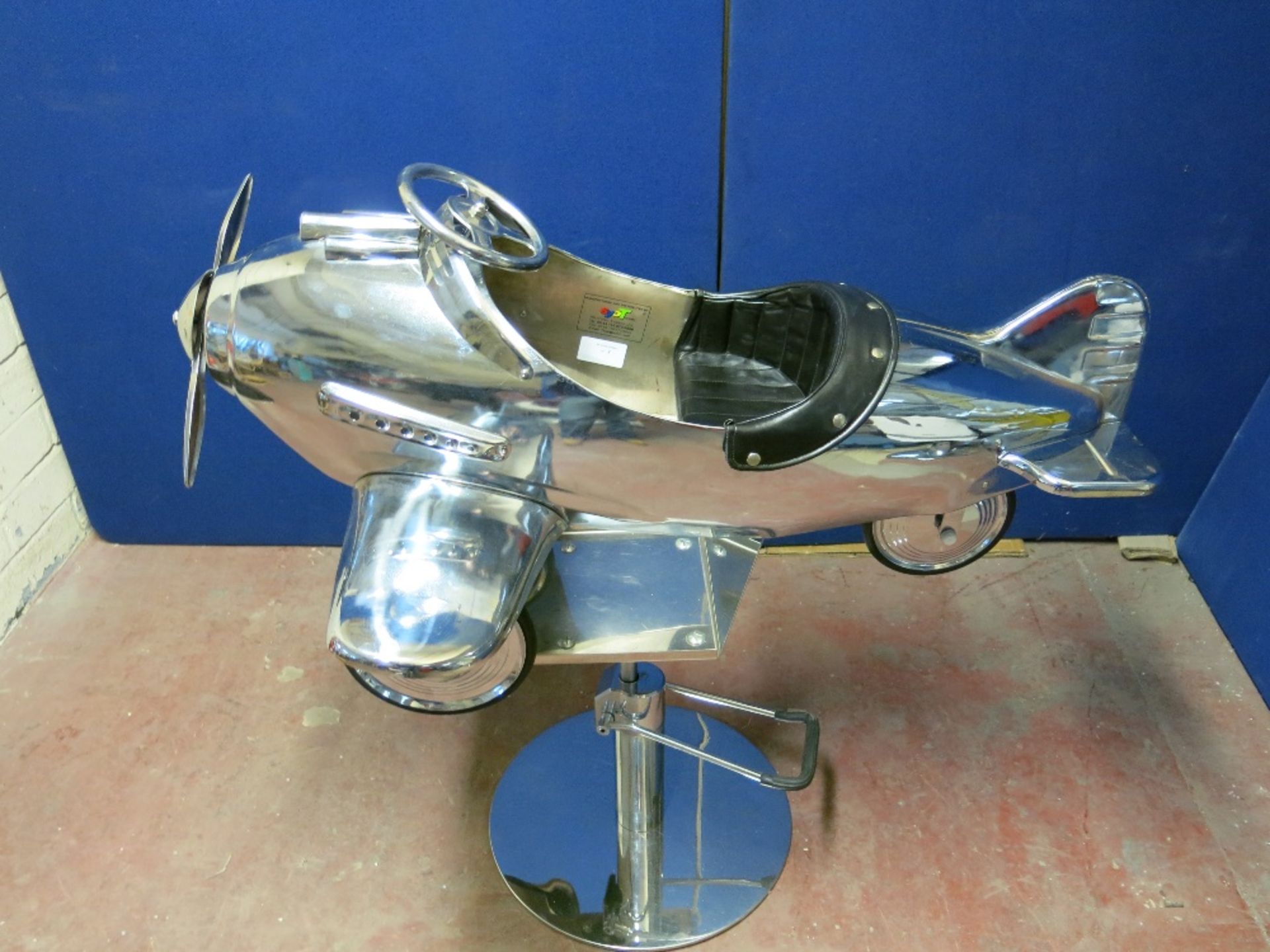 Metal Plane Pedal Cart Childrens Hair Salon Chair - Image 8 of 10