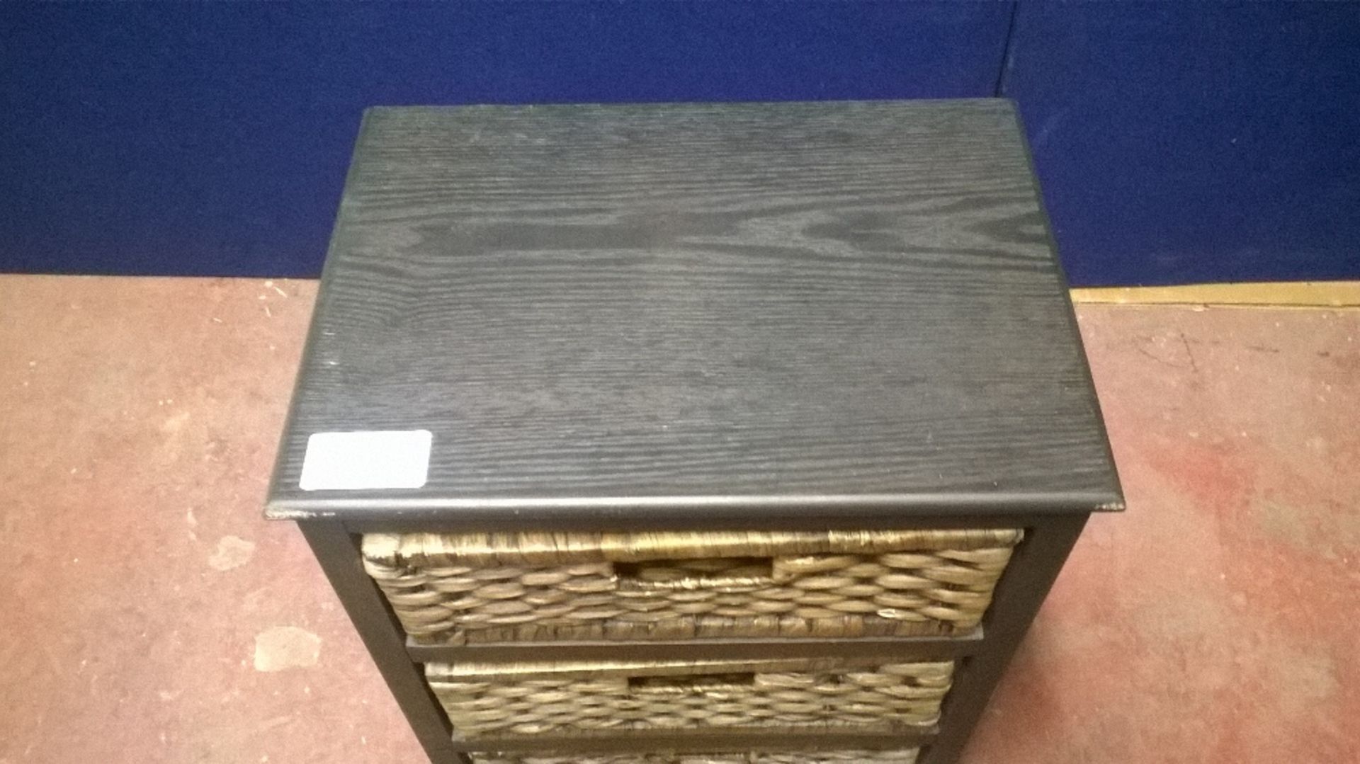 Wooden Storage Unit with 3 Wicker Drawers - Image 5 of 5