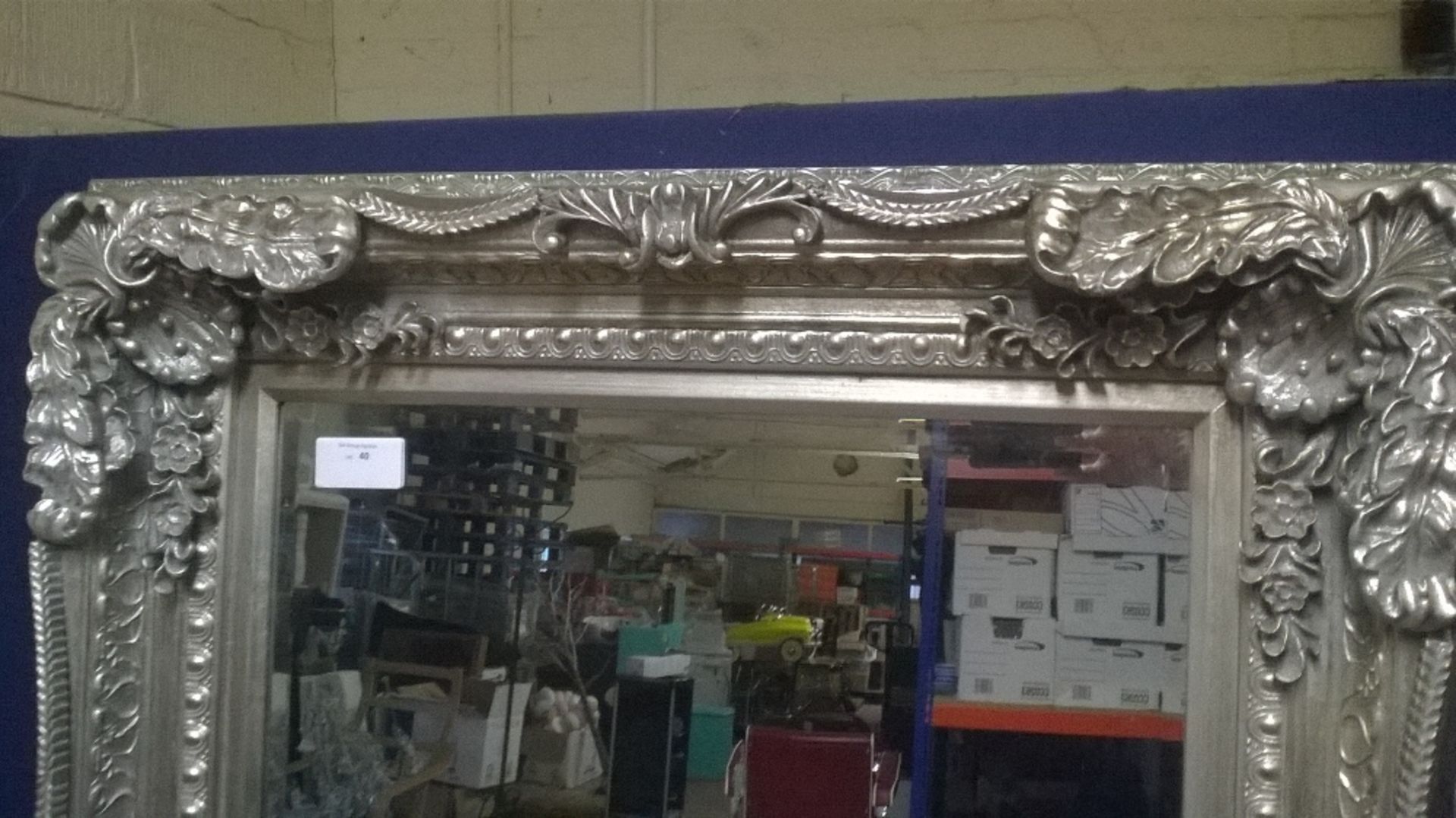 Silver Painted Wooden Full Length Mirror - Image 5 of 6