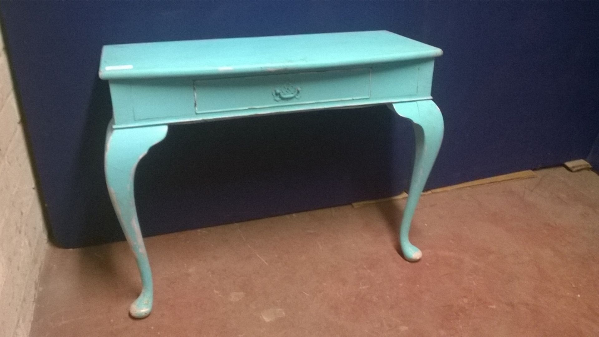 Shabby Chic Painted Wooden Salon Styling Station / Console Table with Single Drawer