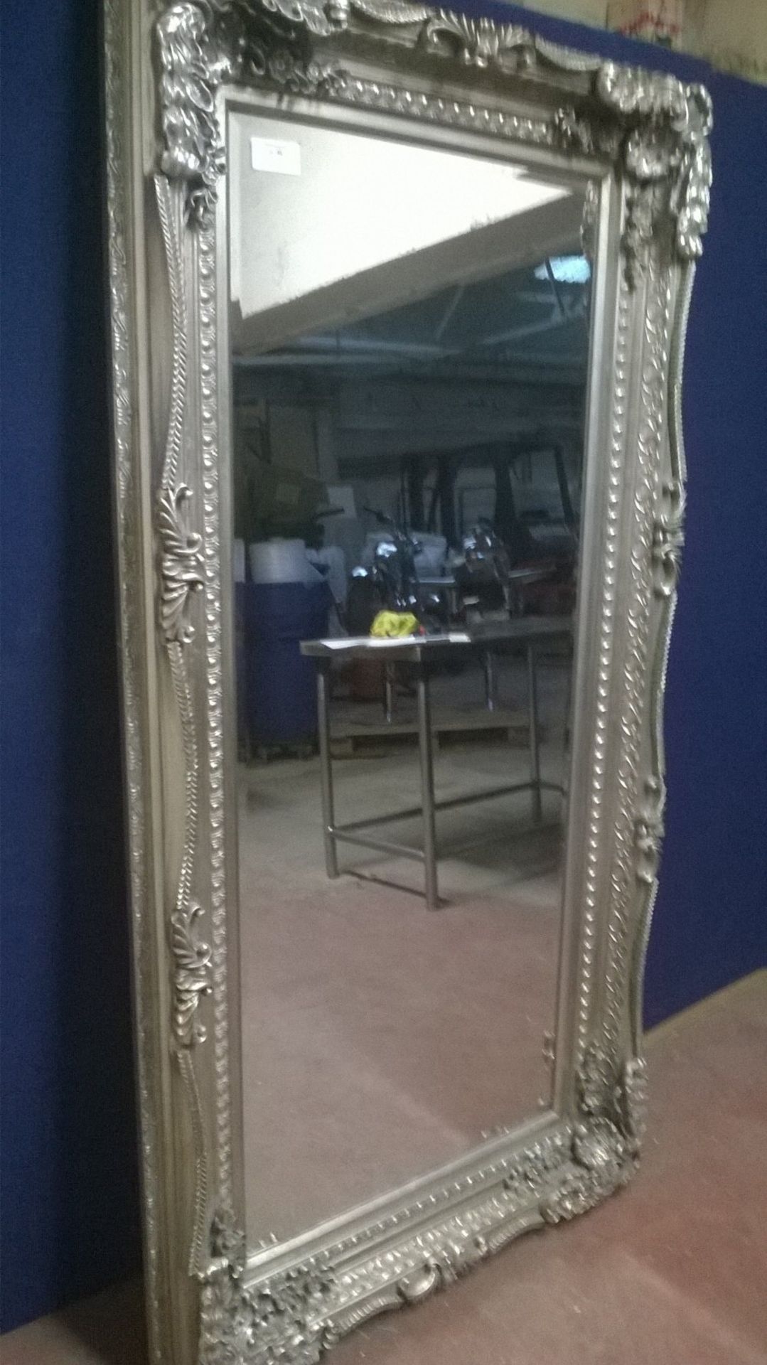 Silver Painted Wooden Full Length Mirror - Image 6 of 6