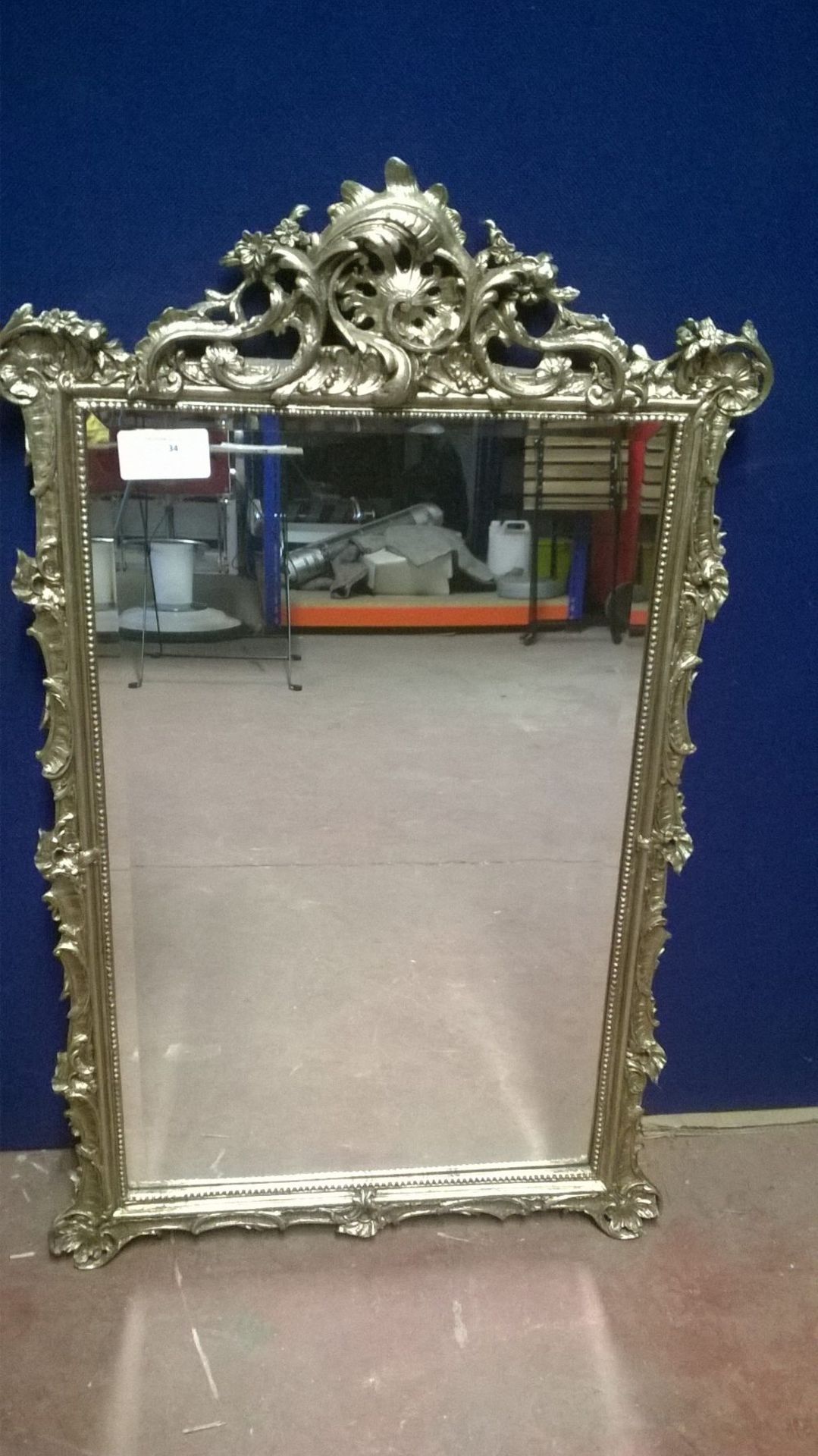 Ornate Gilt Effect Metal Framed Mirror - Image 2 of 4