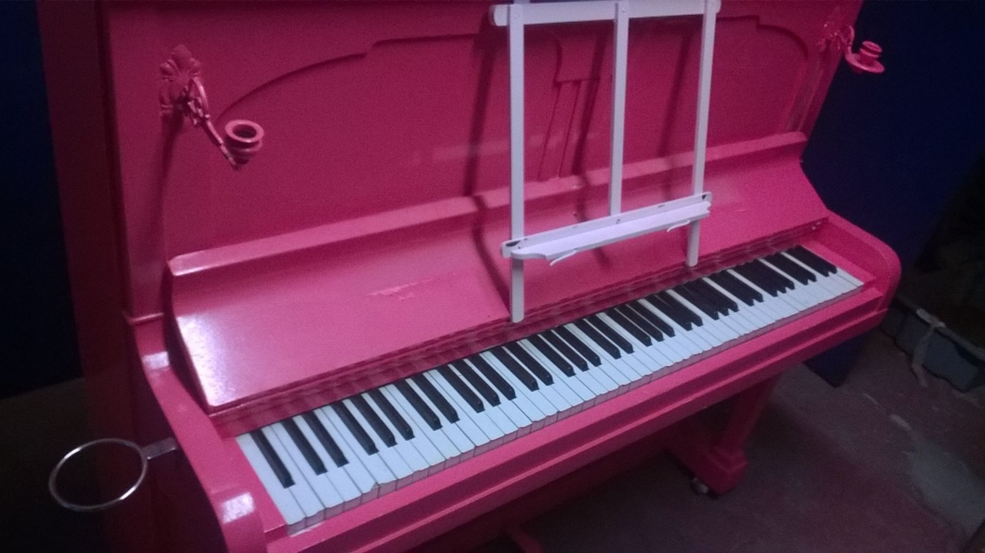 Painted John Ellis London Upright Piano - Image 5 of 6