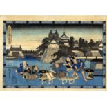 Hiroshige, Utagawa  1797-1858  Chushingura (Oban yokoe, 1835-39)  Aus der Serie "Chushingura" (Der
