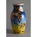 Kleine Satsuma Vase, 1900-20  H. 15,5 cm. Ovale Vase mit kurzem Hals und flacher Lippe. Sehr feine