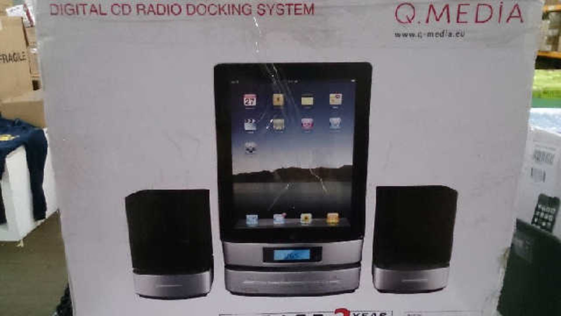 3 BOXED Q MEDIA DIGITAL CD DOCKING STATIONS